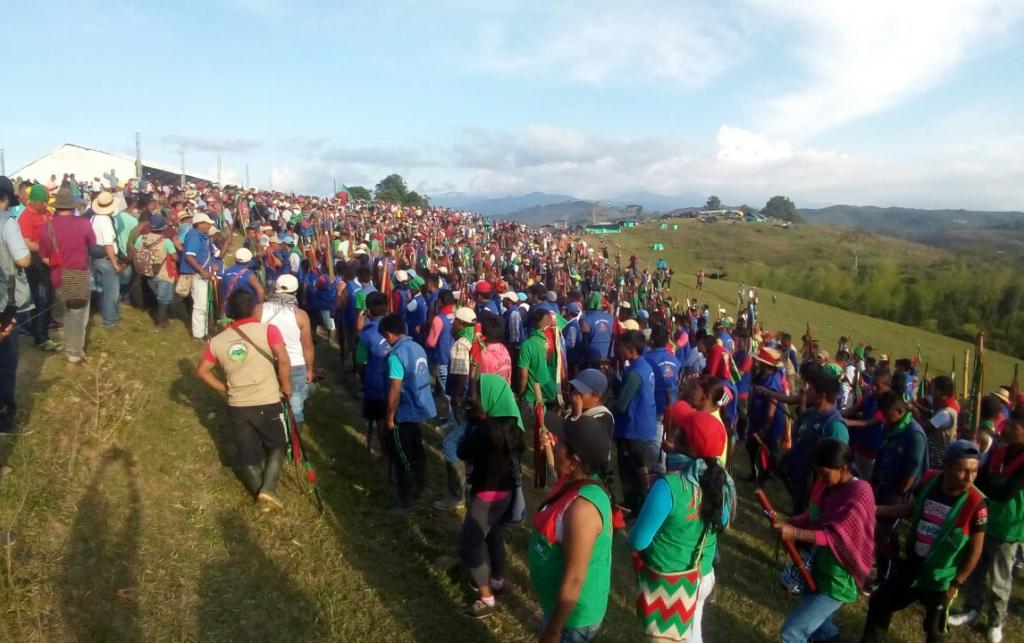 Large protest in Colombia. Photo: ONIC